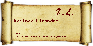 Kreiner Lizandra névjegykártya